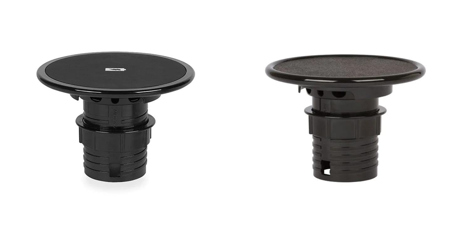 Wireless charger (left) & non-powered Lily (right)