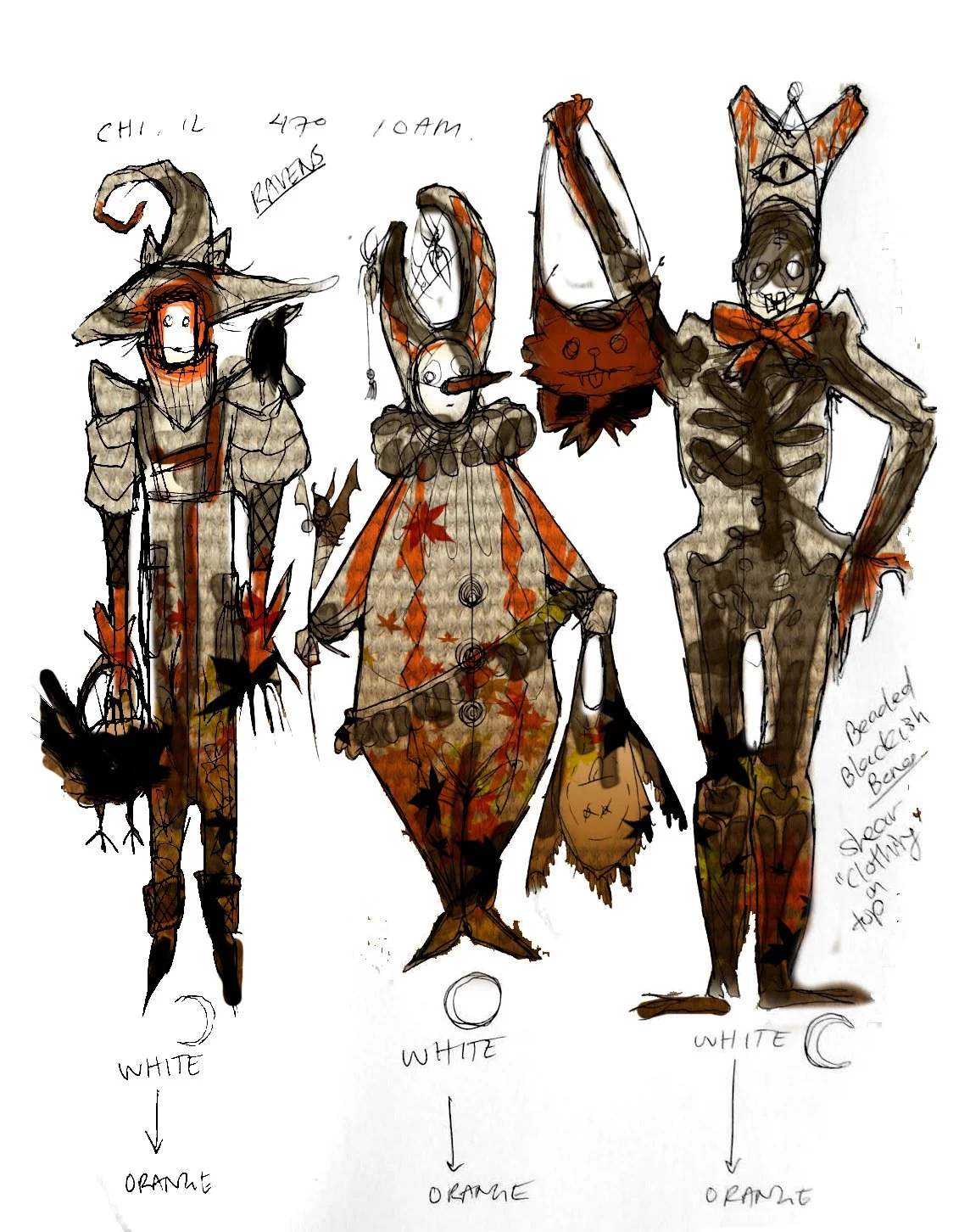 Concept designs for Svenpuss costume collaboration with Netherworld 2020