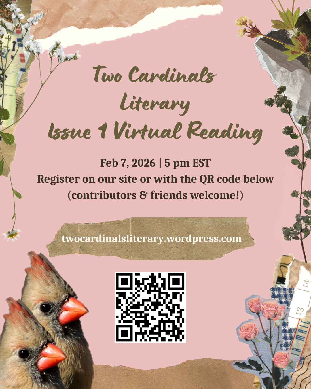 Two Cardinals Literary Issue 1 Virtual Reading