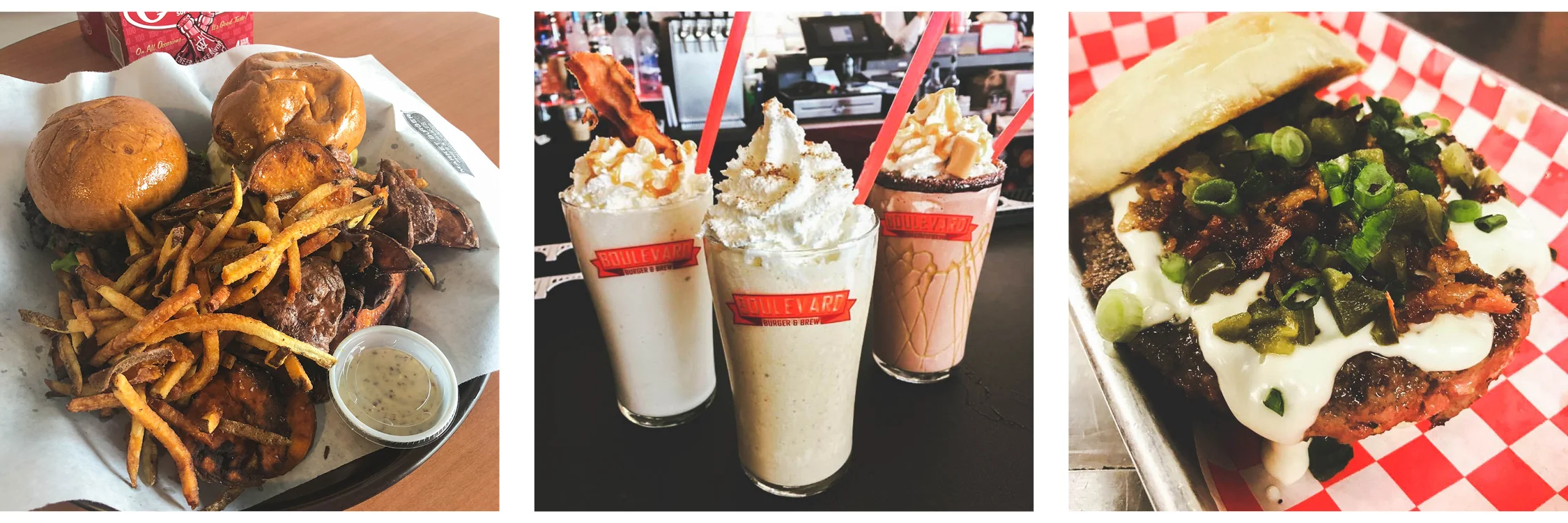 Images: Market Burger - VAfoodie / Boulevard Burgers & Brews