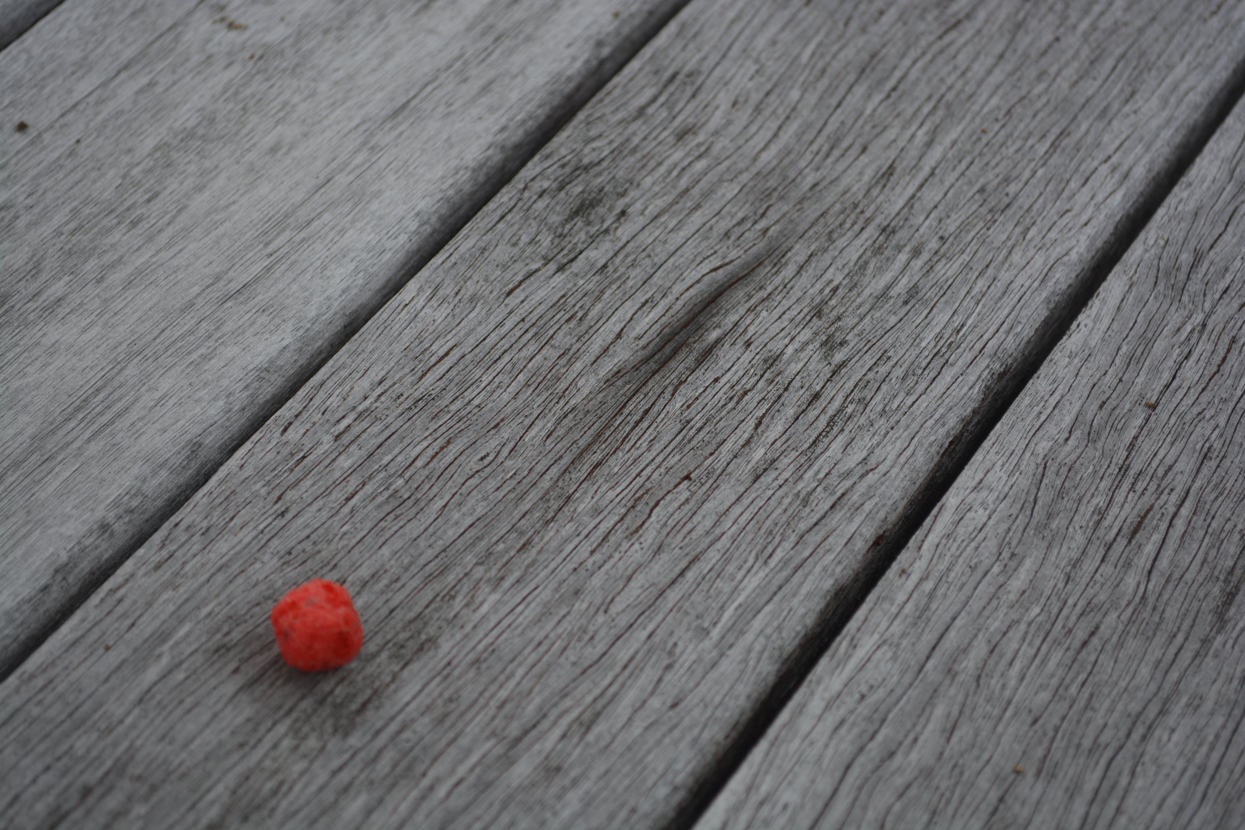 Red on Grey Deck, Hamptons New York