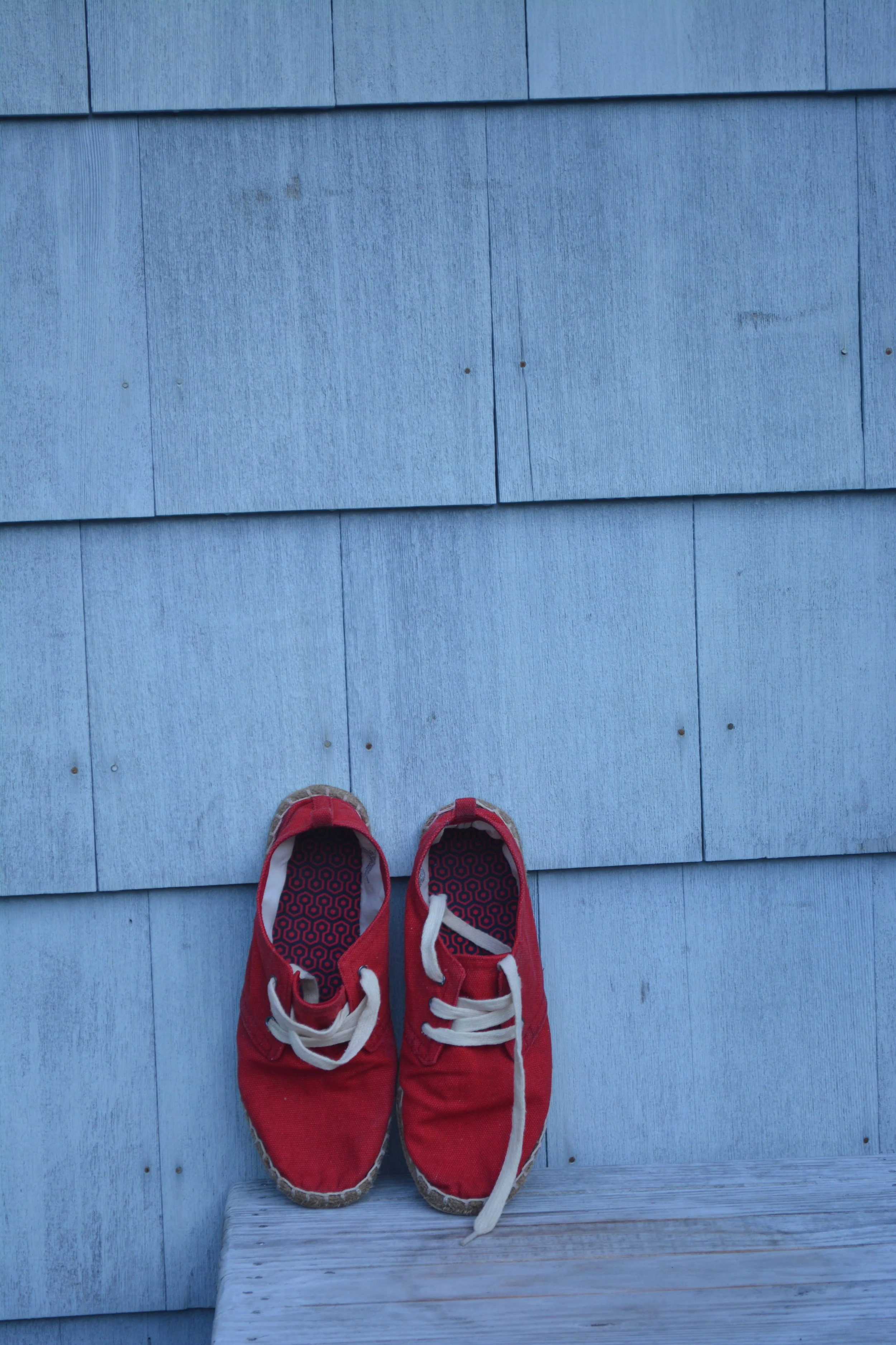 Red Shoes, Blue Grey Wall, Hamptons 2