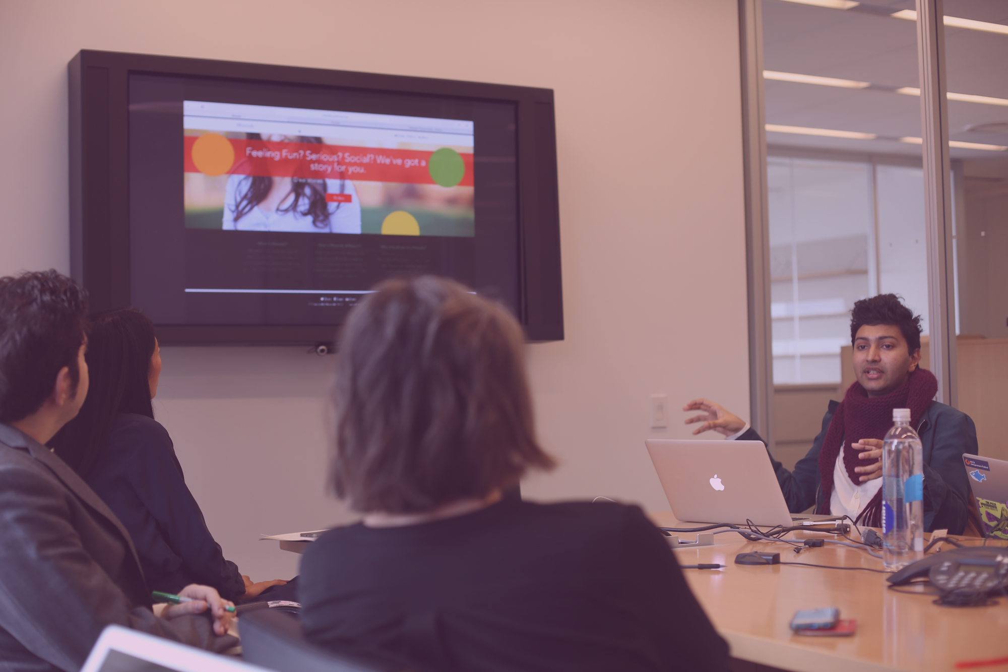 Pictured: Presenting 'Mooods' to Hearst Corp and NYC Media Lab execs at the Hearst Tower.