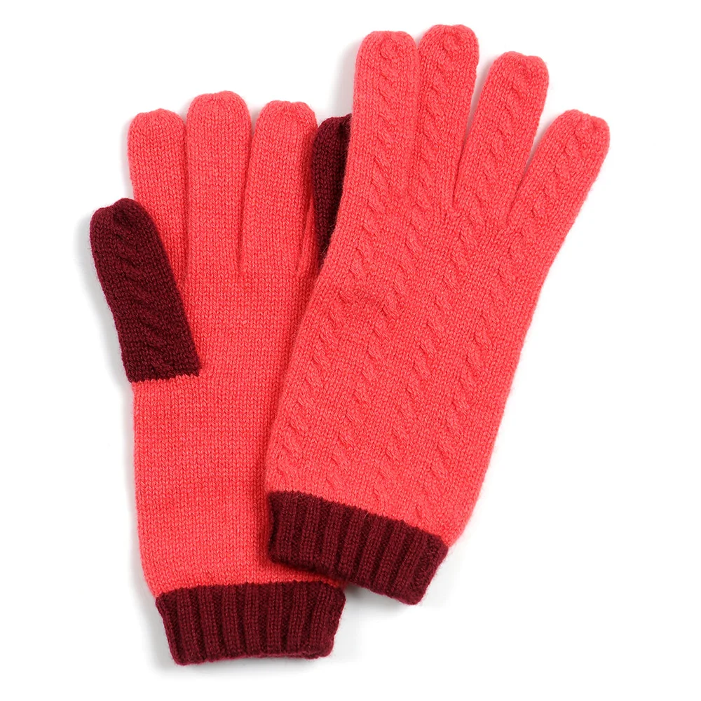 Orang Gloves with red fingers