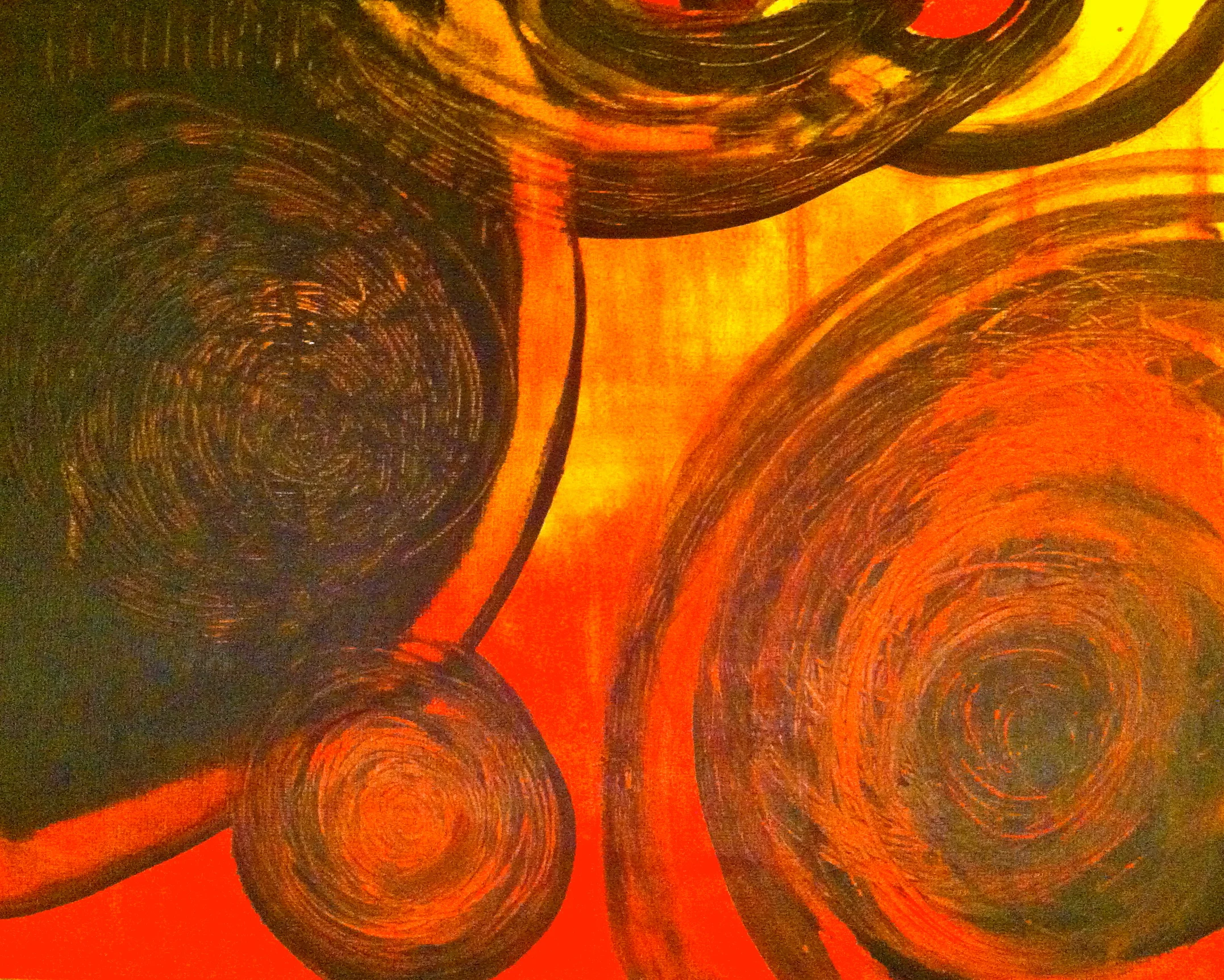 Day 2 - Painting #2 - "Red and Circles"