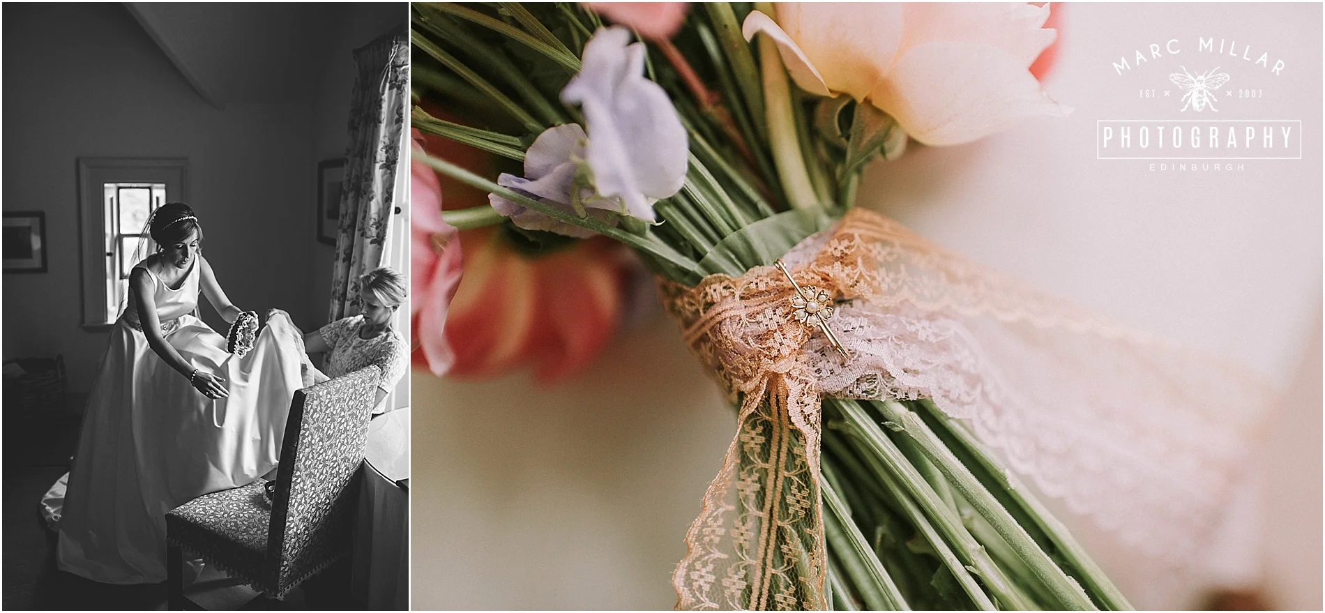Roxburghe Hotel Wedding Shoot by Marc Millar Photography
