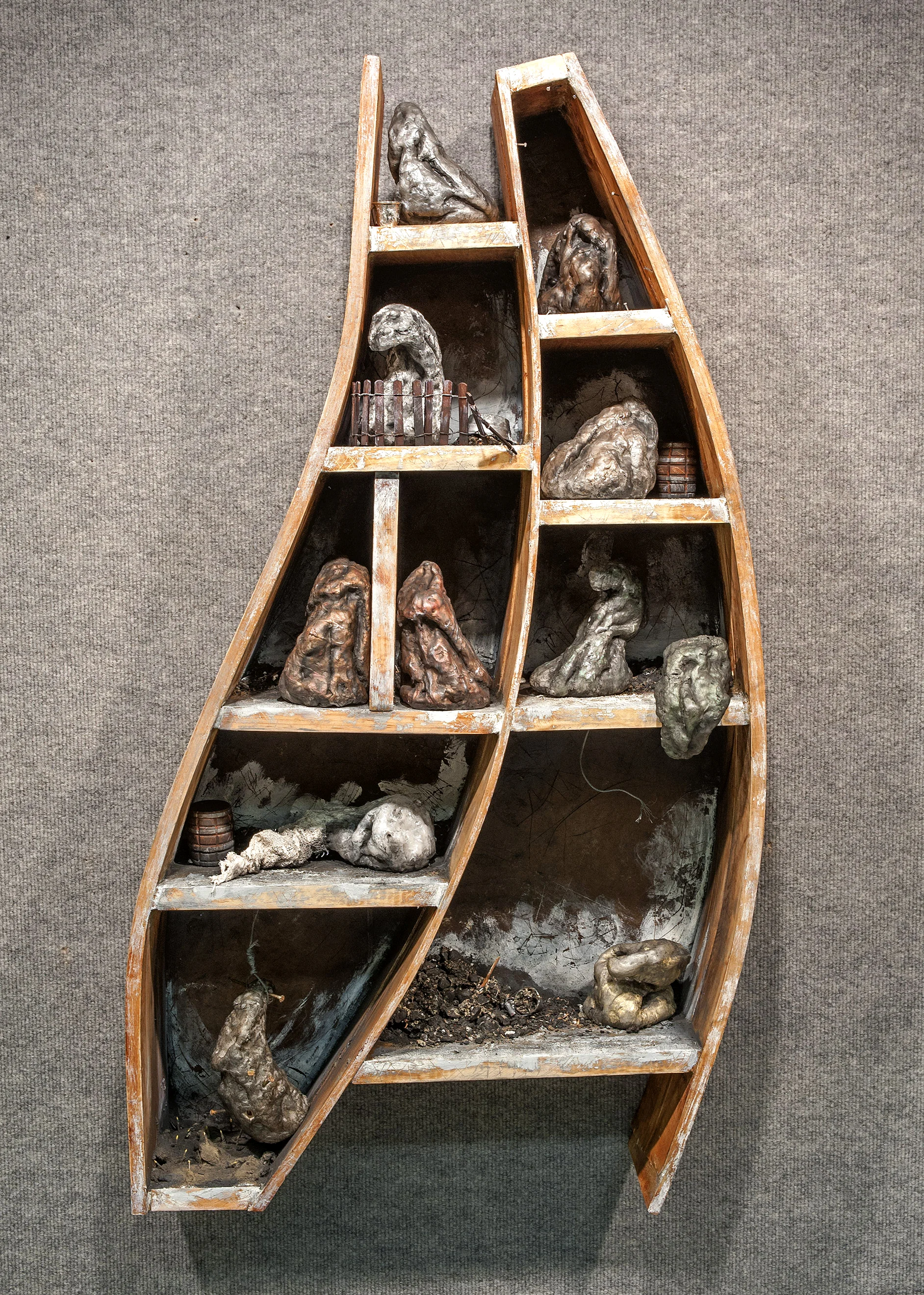   Ambiguous Things #2   Bent wood, wax, and wire 