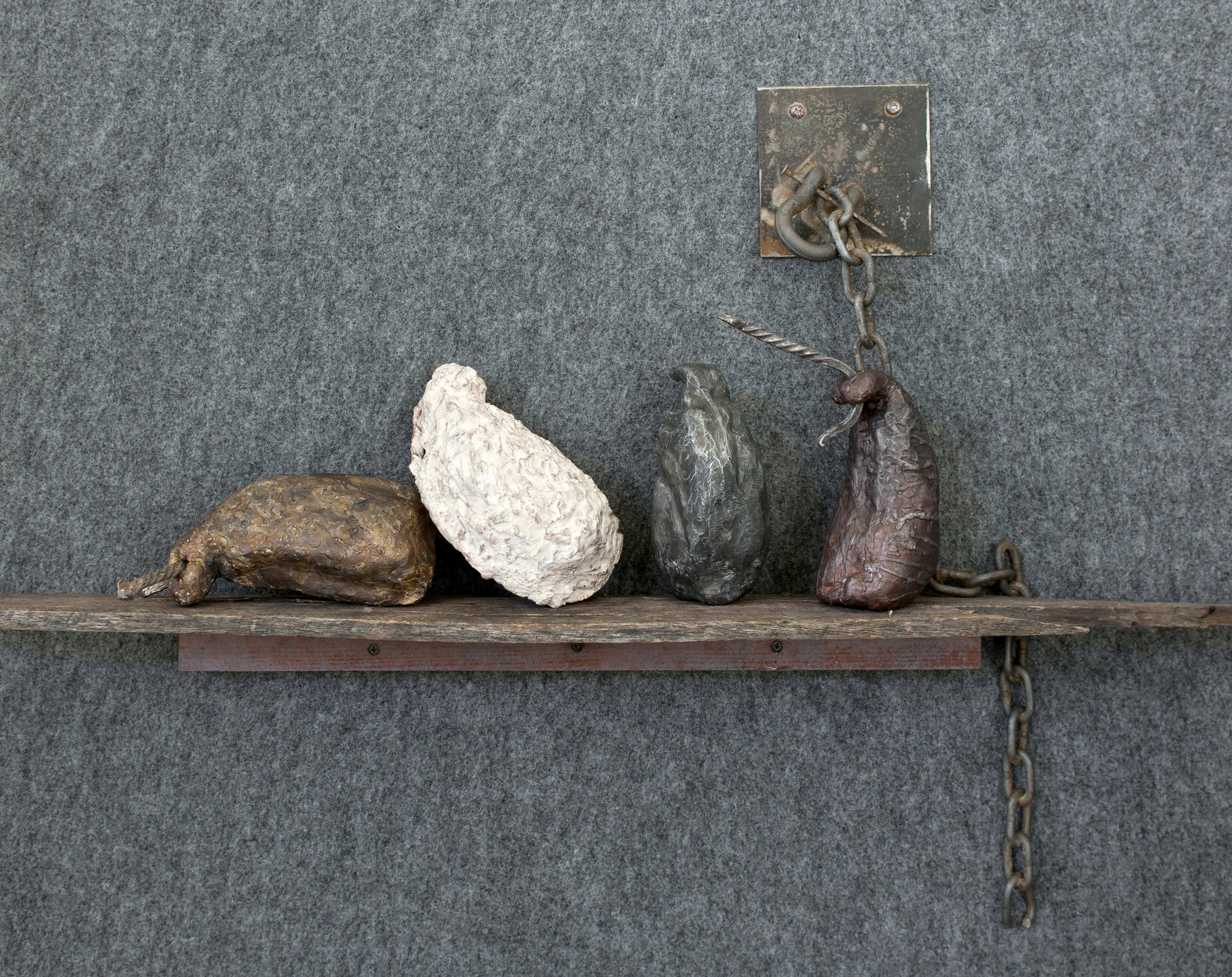   Ambiguous Things    Wax, welded steel, concrete, wood filler and caste aluminum&nbsp; &nbsp;&nbsp; 
