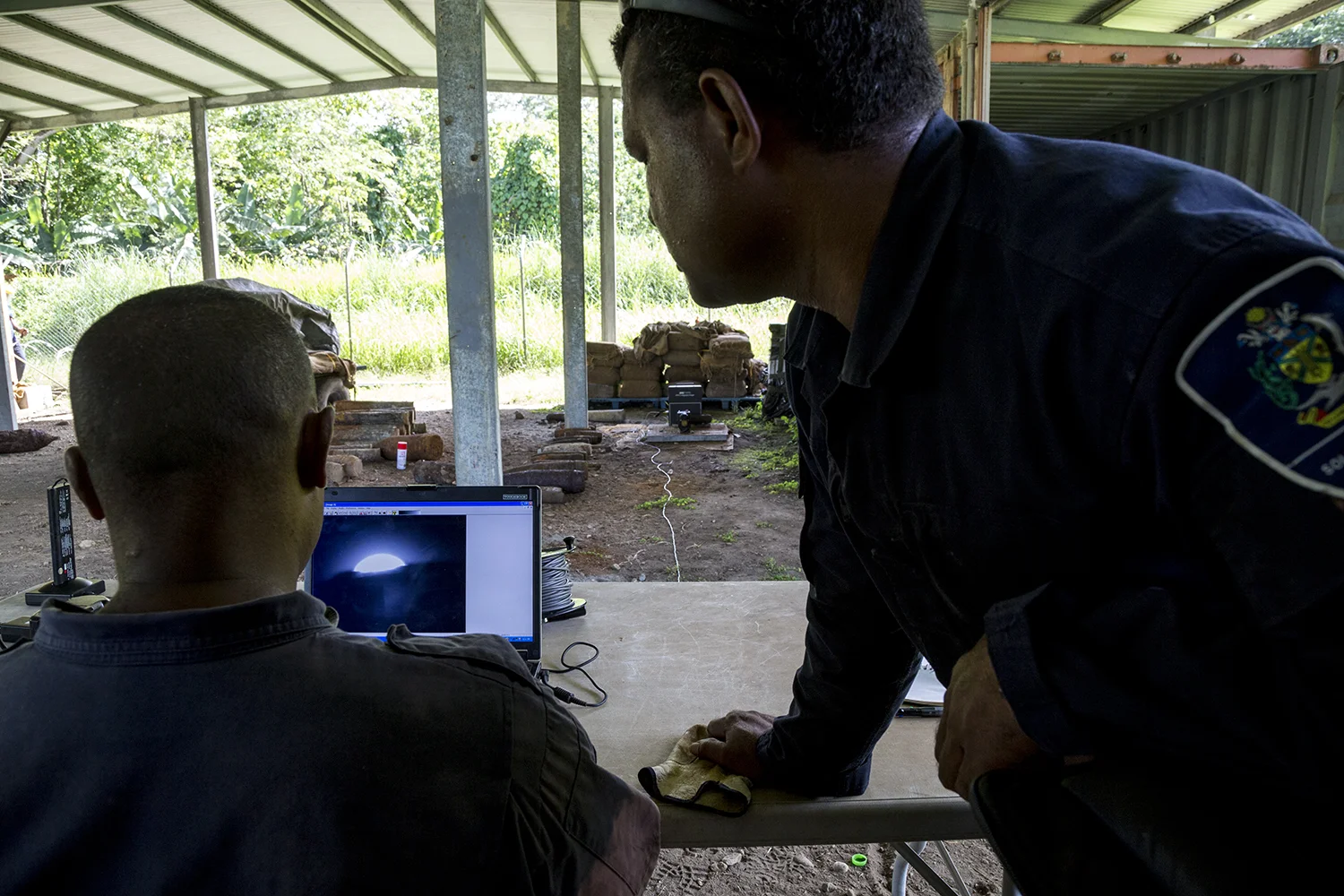  Members of the Explosive Ordnance Disposal team use an xray machine to determine what kind of explosive filler is within the projectile. The most common is filled with TNT which can be safely cut open and the explosive burnt out. However, some proje