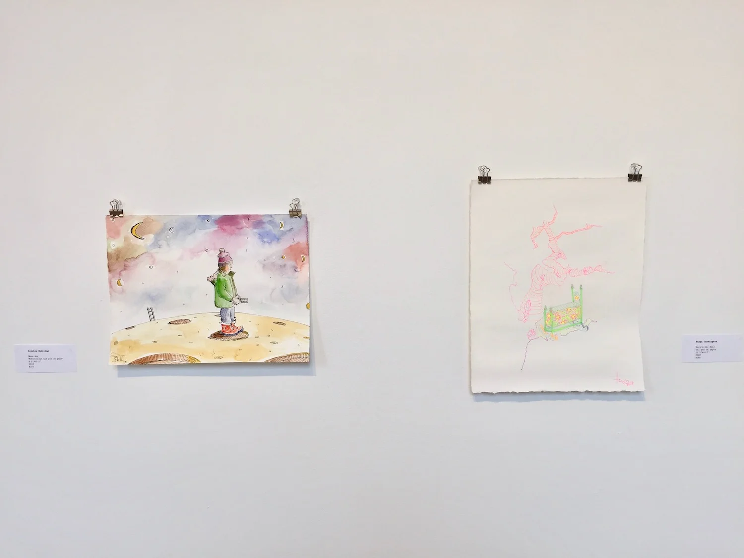 Installation view of Lullaby: A Juried Group Show