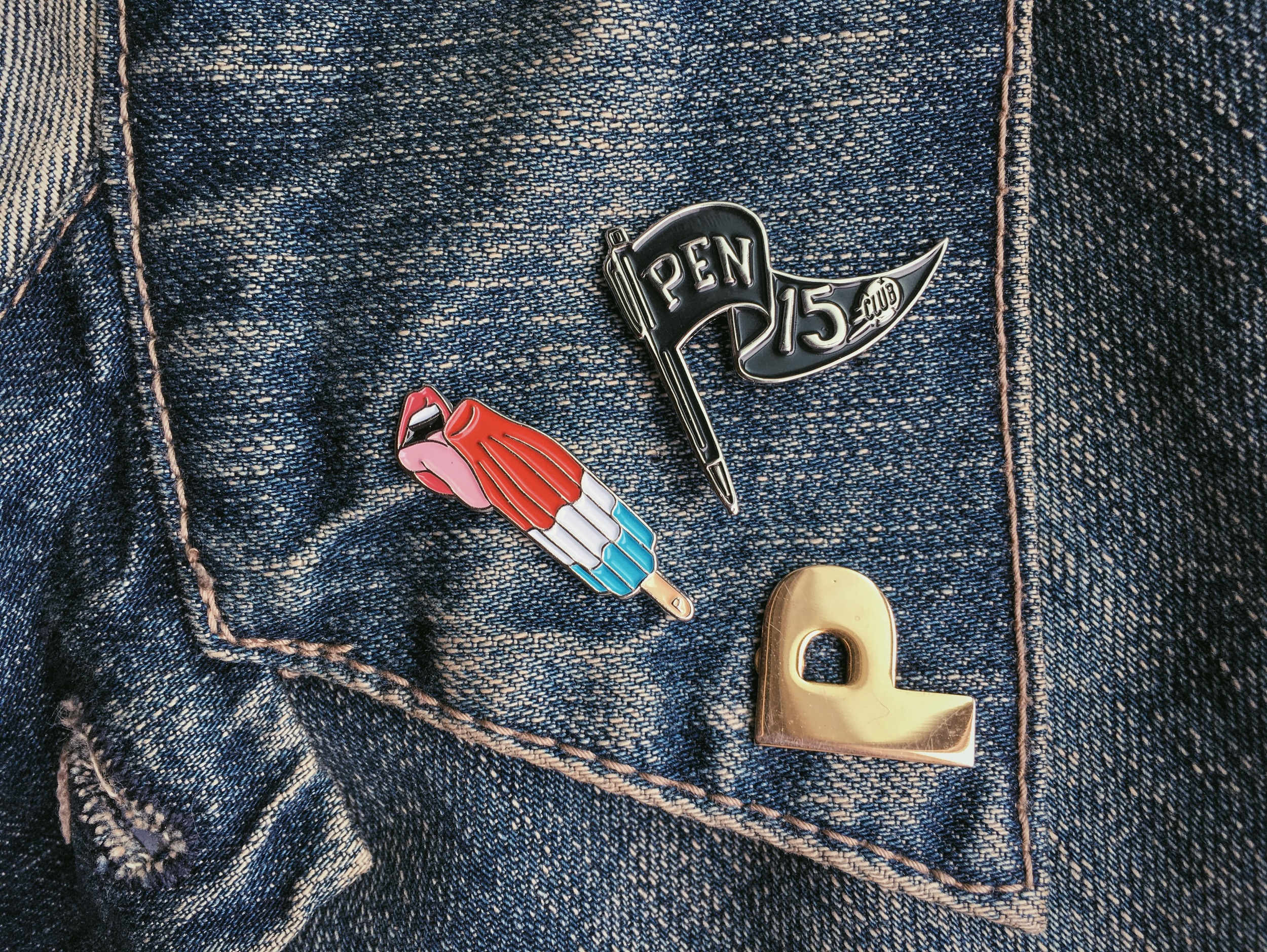 1.25" Enamel Pins with Black Rubber Pin Backs