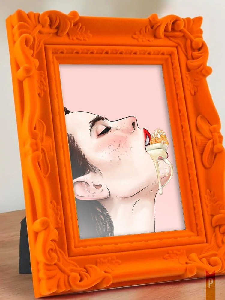 Pass the Sweet Potatoes Flocked Frame