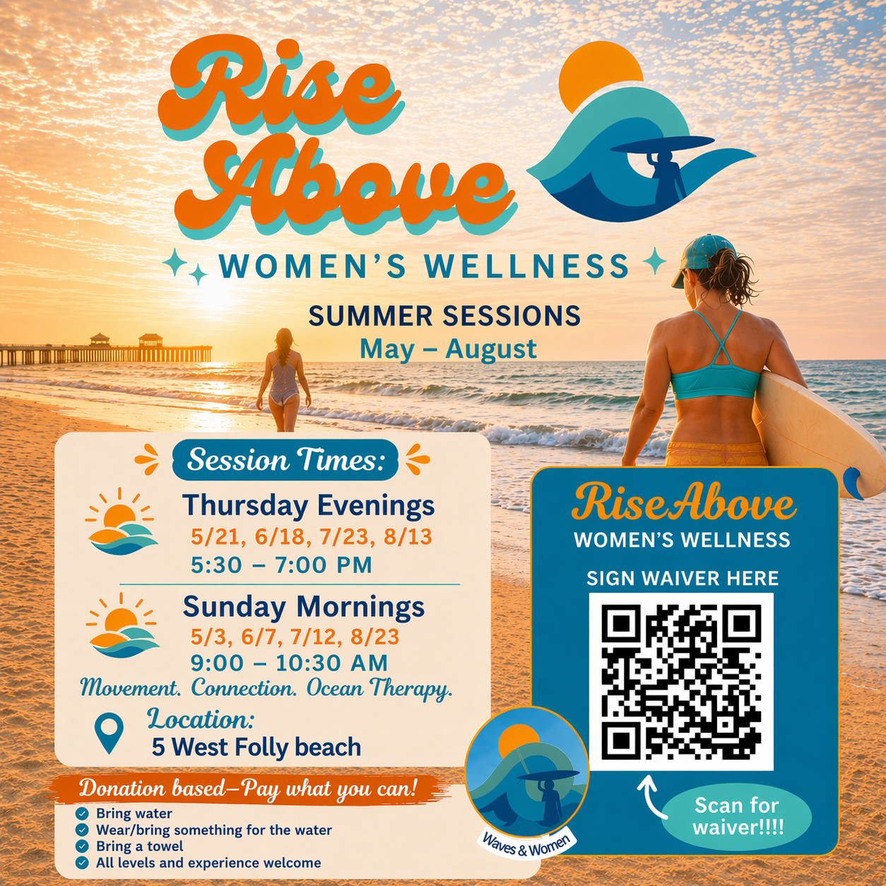 Rise Above Women’s Wellness Group, 9 am
