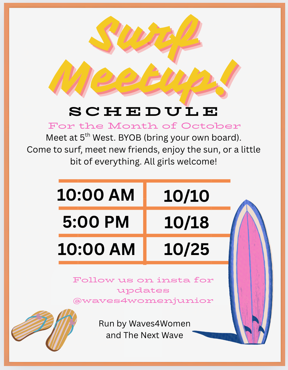 Waves 4 Women Jr. Surf Meetup