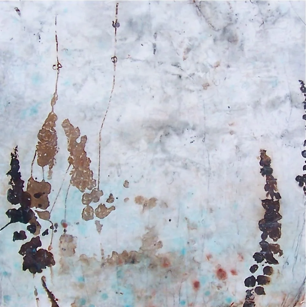 gaia series III- sold mixed media on panel 30 x 30 x 2