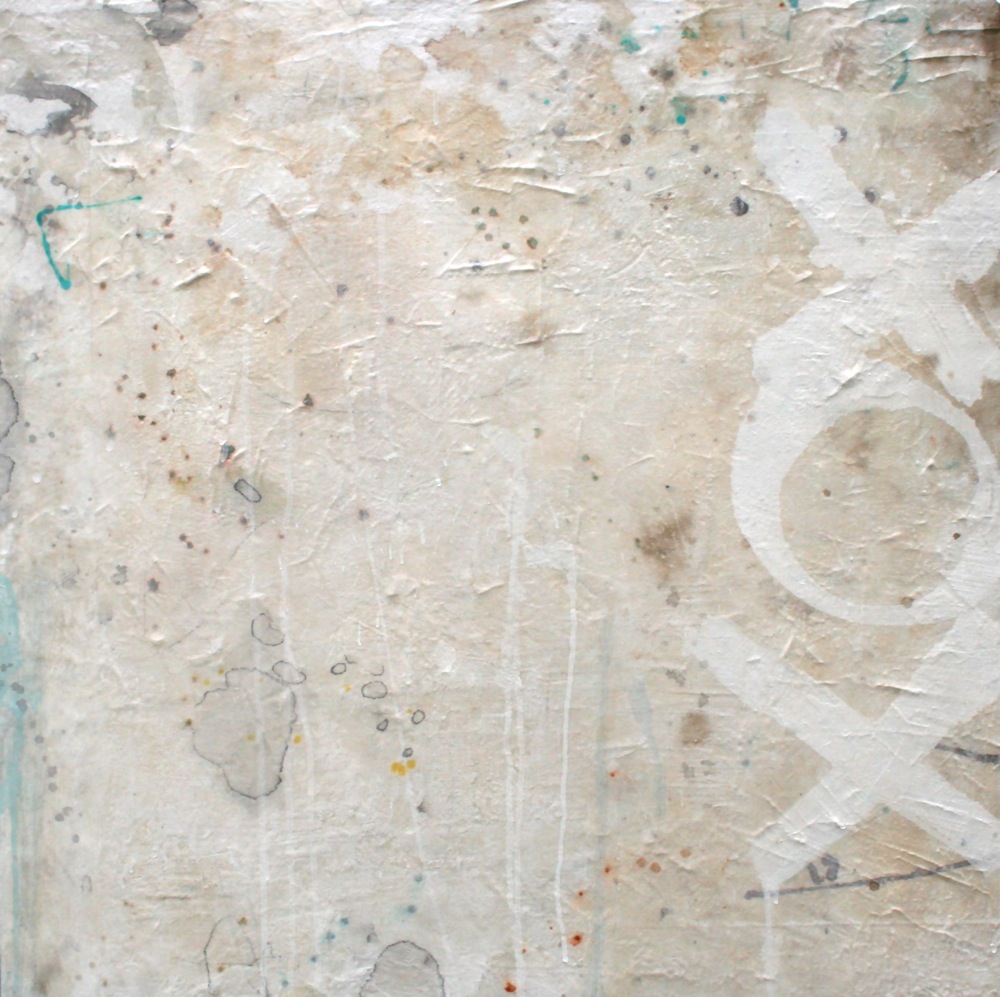 x o x o mixed media on panel 30 x 30 x 3