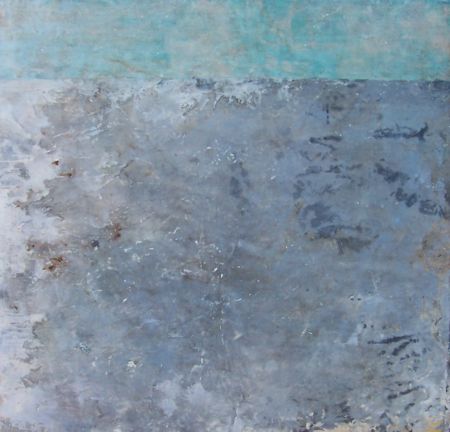 ephemeral coast mixed media on panel 46 x 48 x 2 sold