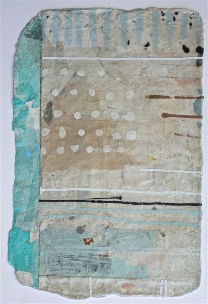 little quilt mixed media / paper 12 x 8