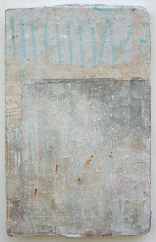 fragment mixed media / paper / wood 21 x 13 x 1