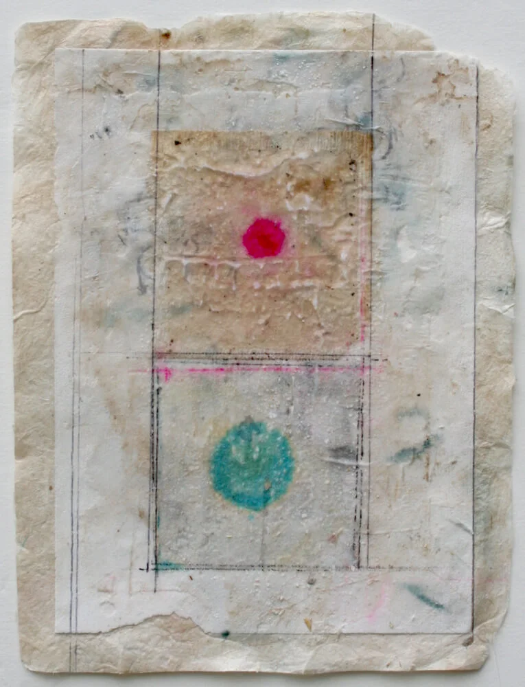 drishti series mixed media on lokta paper 11 x 8 sold