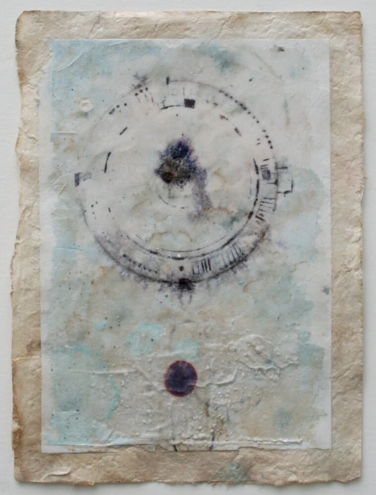 drishti series mixed media on lokta paper 11 x 8