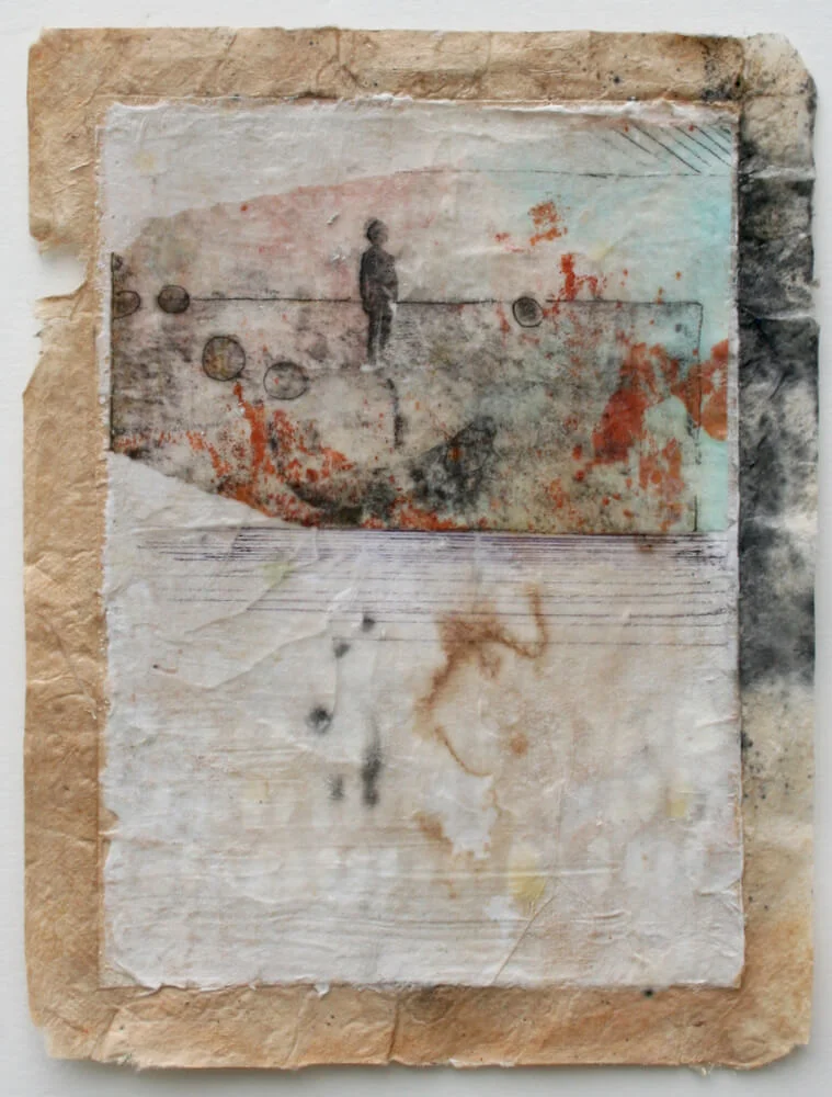 drishti series mixed media on lokta paper 11 x 8