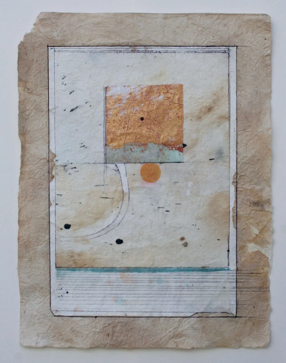 keys series 'meditation square' mixed media on paper 12 x 9 sold . .