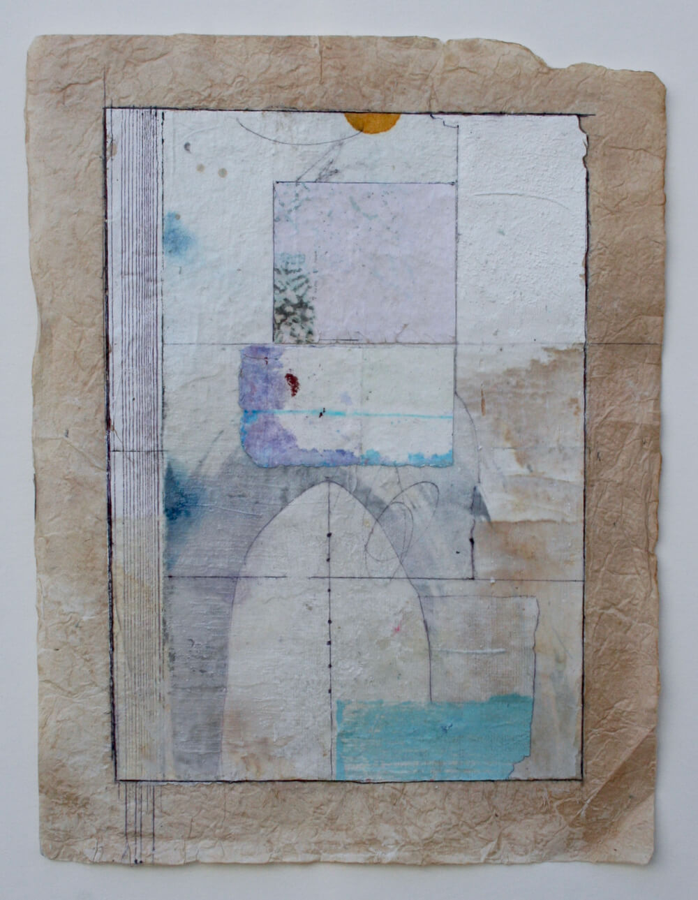 keys series 'immaterial entry' mixed media on lokta paper 12 x 9 sold . .