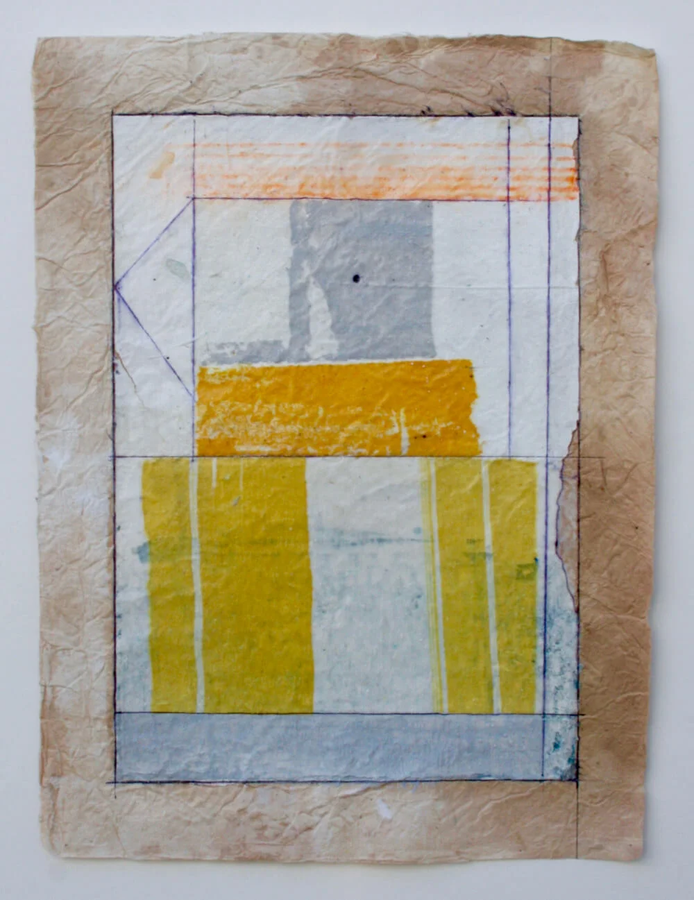 keys series 'grey stone' mixed media on paper 12 x 9 . .