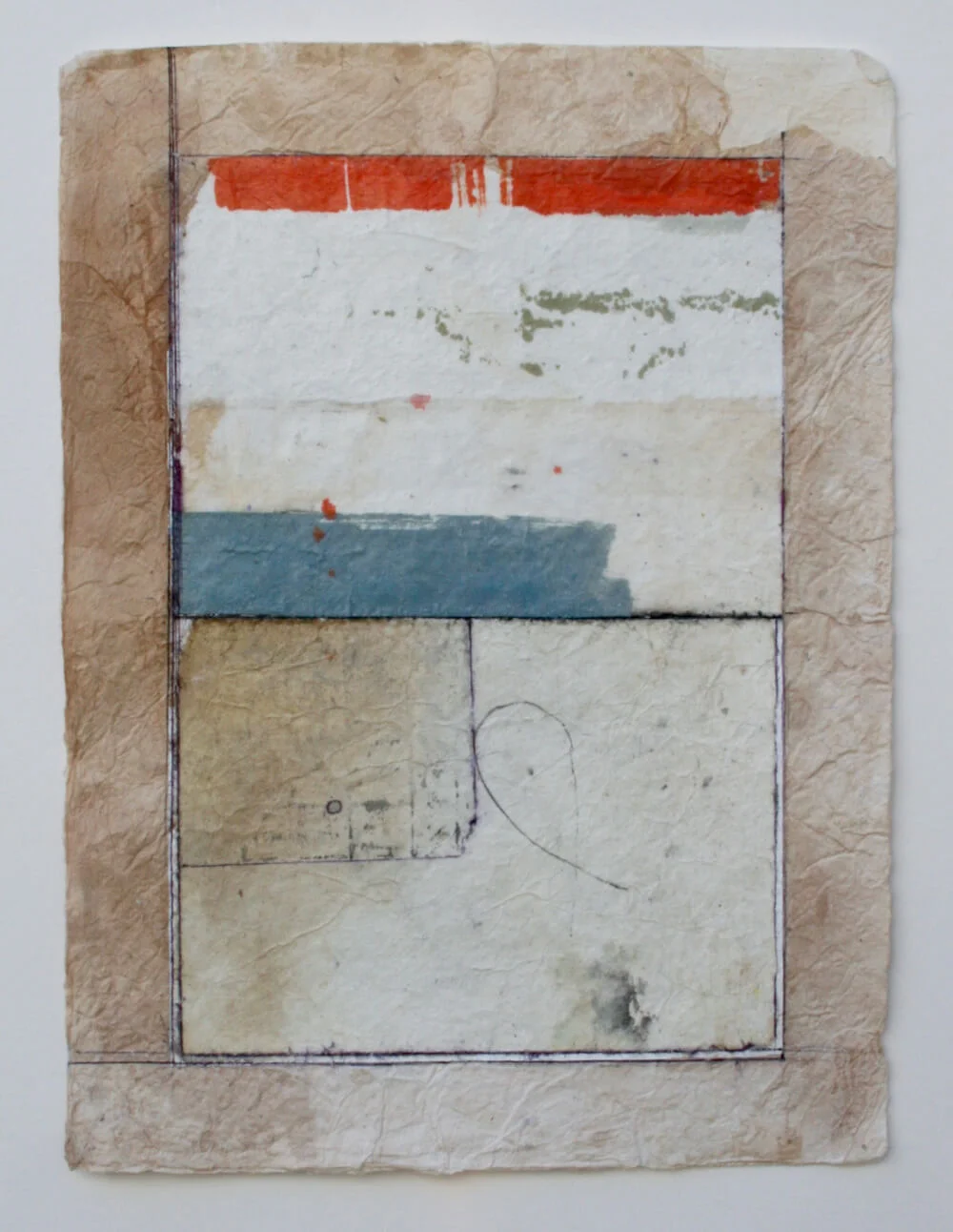 keys series 'cantilever' mixed media on paper 12 x 9 sold . .
