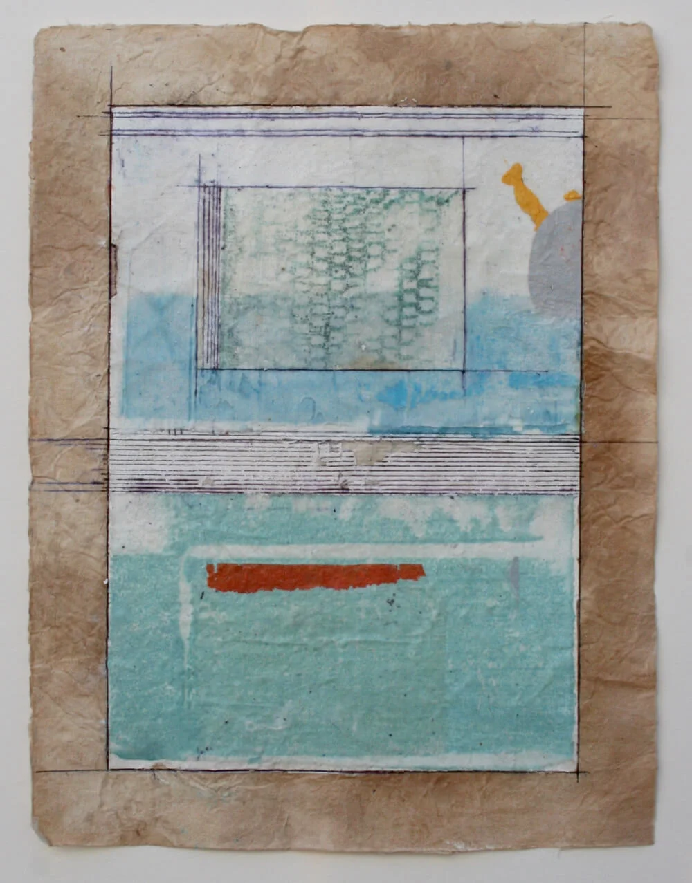 keys series 'hockney pool' mixed media on paper 12 x 9 sold . .