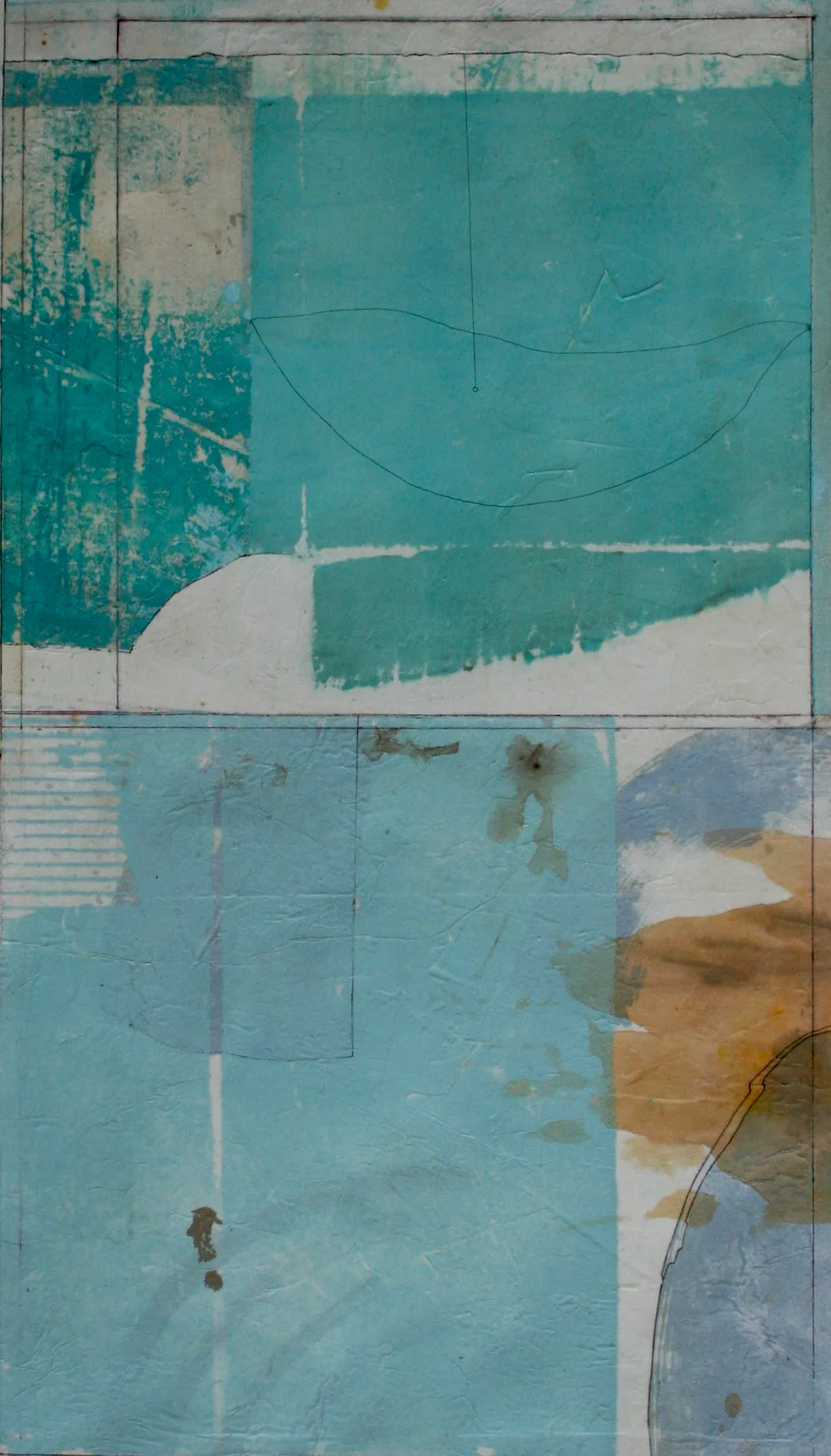 seedpod mixed media on paper 40 x 26 . .