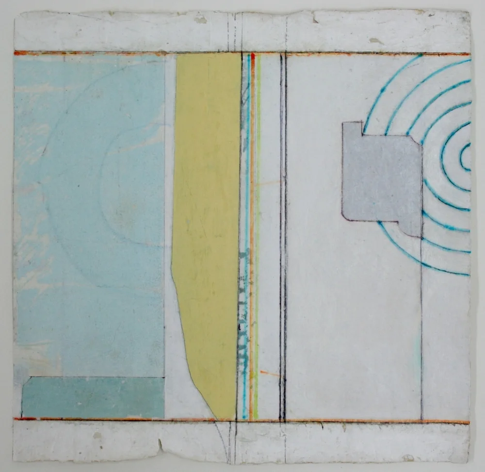 shambhala 'archer' mixed media on paper 15 x 15 sold . .