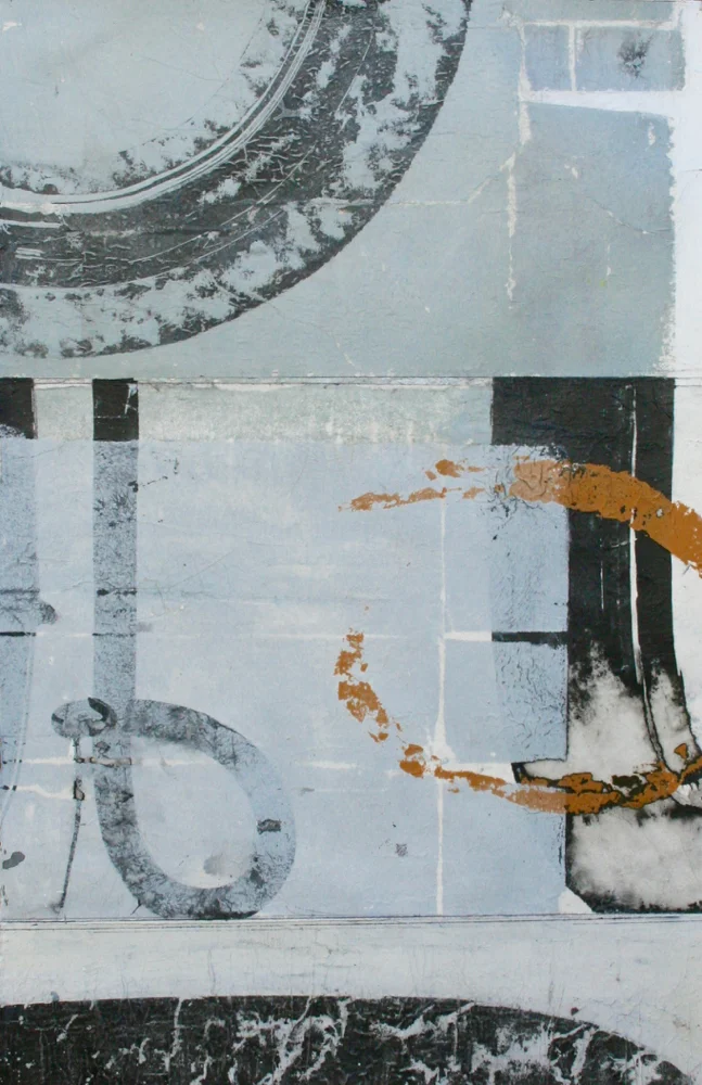 loops mixed media on paper 40 x 26 . .