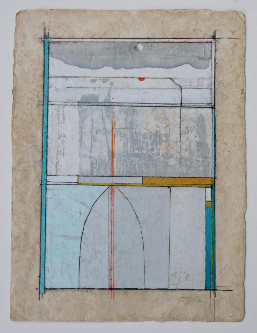 axis mixed media on paper 12 x 9 sold . .