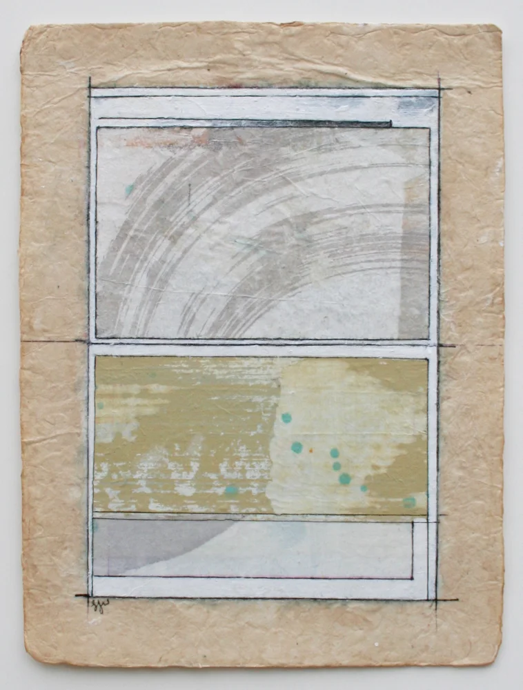 surf mixed media on paper 12 x 9 . .