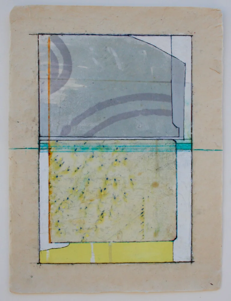 plantings mixed media on paper 12 x 9 sold . .