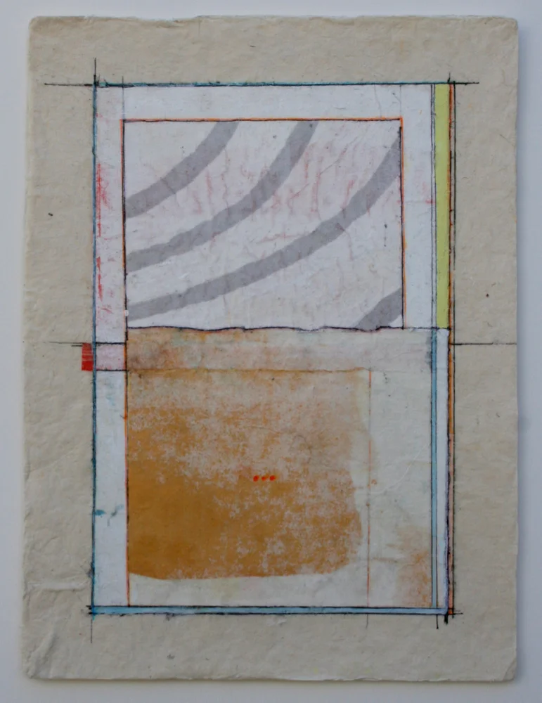 paw of time mixed media on paper 12 x 9 . .
