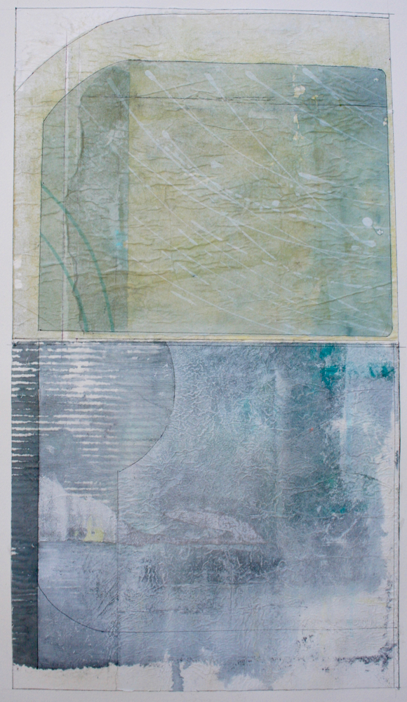      emerald  mixed media on paper  40 x 26  .  . 