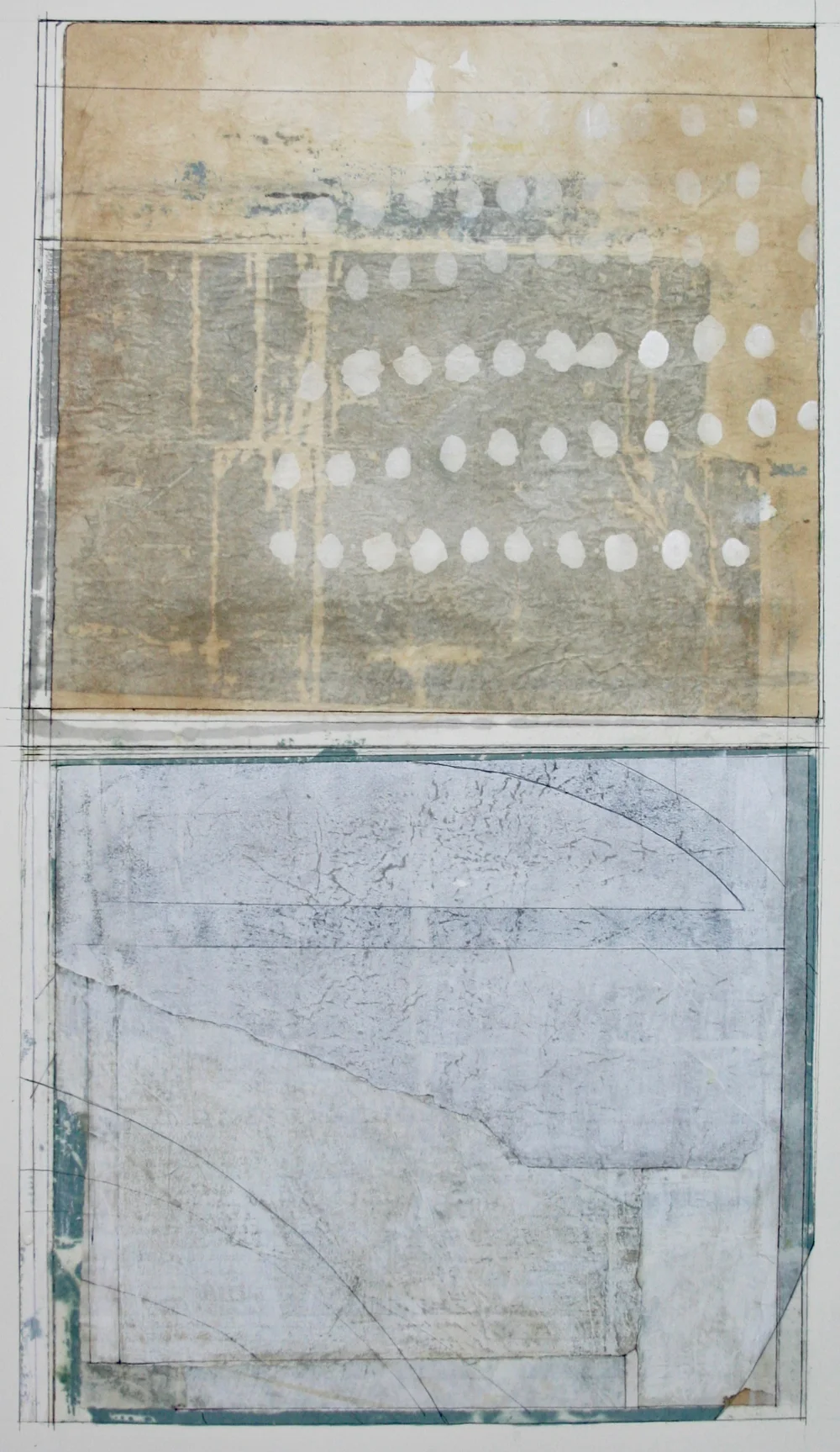 droplets mixed media on paper 40 x 26 . .