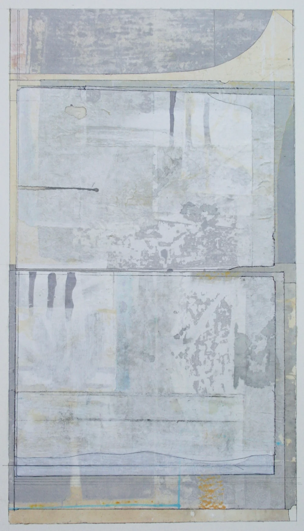        quilt  mixed media on paper  40 x 26  .  . 