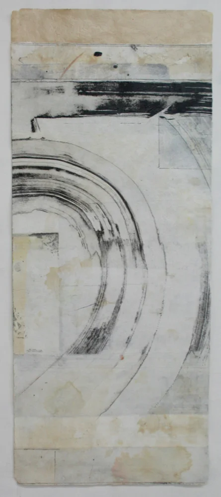totem: chime 42 x 17.5 mixed media on Tibetan paper . . .