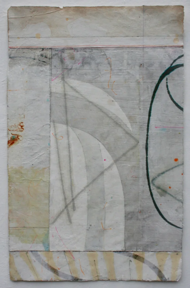 gauntlet 27.5 x 17.5 mixed media on Tibetan paper