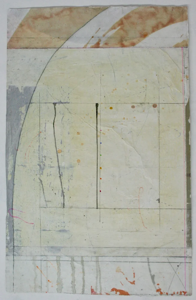 axis 27.5 x 17.5 mixed media on Tibetan paper . . .