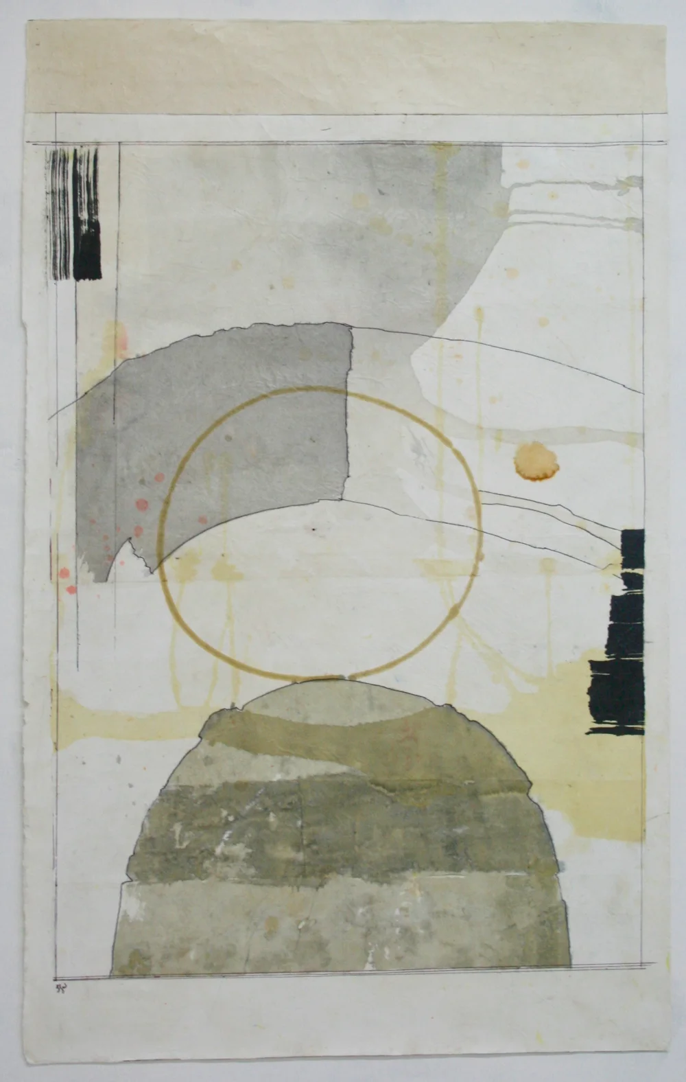 dreamtime VIII 39 x 24 mixed media on Tibetan paper sold . . .