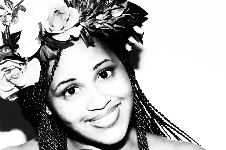 Monica Flower Crown BW.jpg
