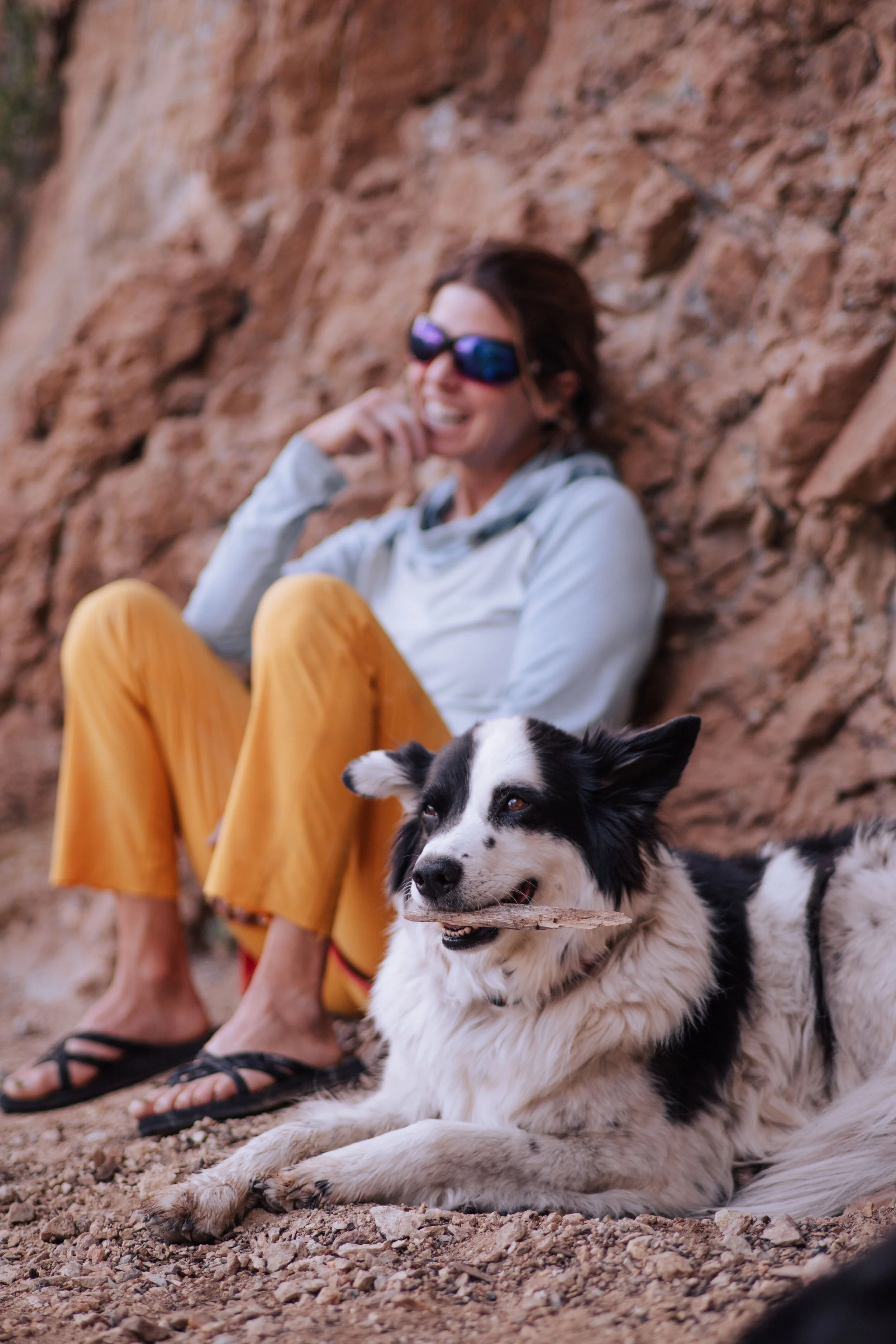 Jenny and her pup, Iris, at God’s Crag