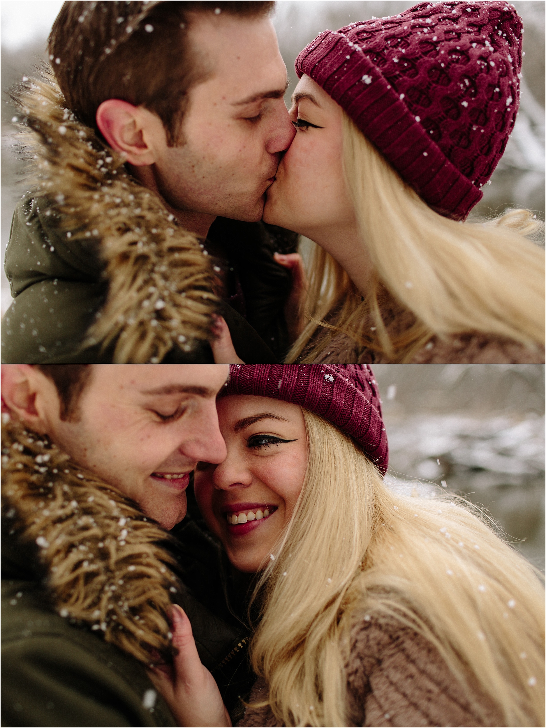 Chicago winter engagement photos