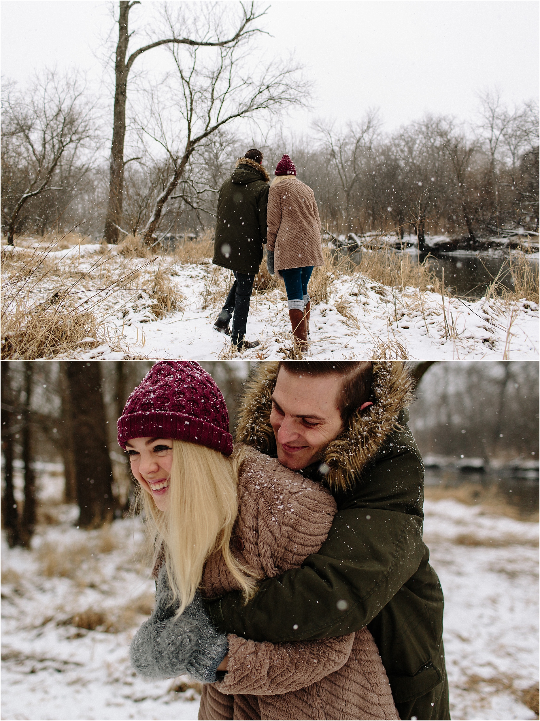 Chicago winter engagement photos