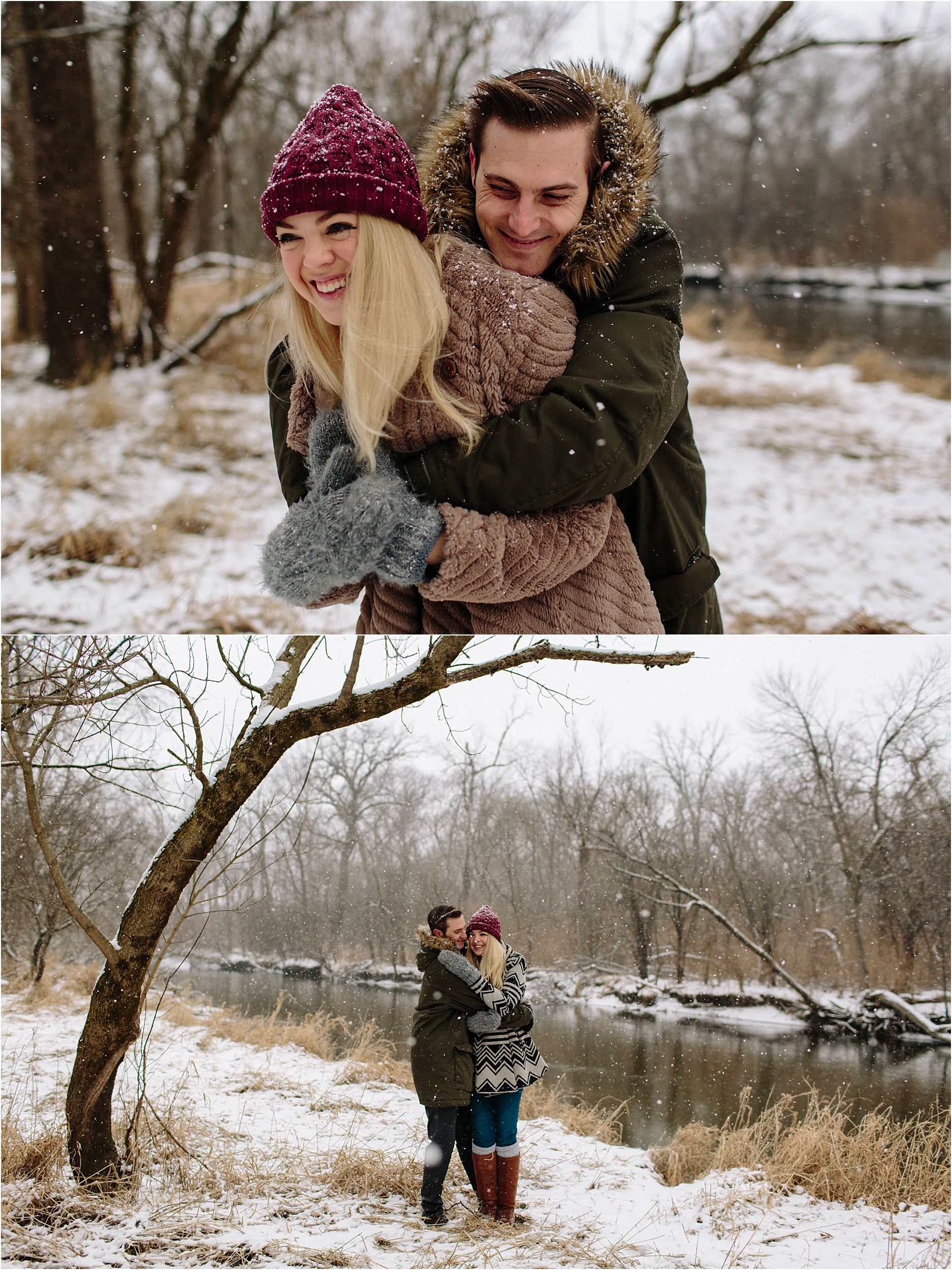 Chicago winter engagement photos